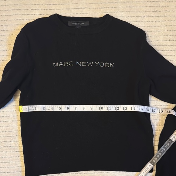 Marc New York Black Fitted Cropped Sweatshirt - Picture 6 of 7